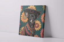 Load image into Gallery viewer, Mexican Tapestry Black Chihuahua Wall Art Poster-Art-Chihuahua, Dog Art, Home Decor, Poster-4