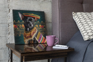 Sombrero Serenade Black Chihuahua Wall Art Poster-Art-Chihuahua, Dog Art, Home Decor, Poster-5