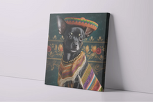 Load image into Gallery viewer, Sombrero Serenade Black Chihuahua Wall Art Poster-Art-Chihuahua, Dog Art, Home Decor, Poster-3