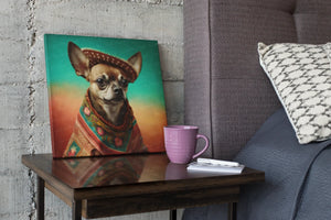 Sombrero and Serape Chocolate Chihuahua Wall Art Poster-Art-Chihuahua, Dog Art, Home Decor, Poster-5