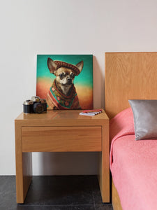 Sombrero and Serape Chocolate Chihuahua Wall Art Poster-Art-Chihuahua, Dog Art, Home Decor, Poster-7