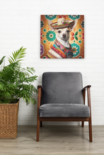 Load image into Gallery viewer, Mexican Tapestry Cream Chihuahua Wall Art Poster-Art-Chihuahua, Dog Art, Home Decor, Poster-8