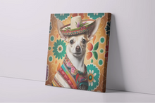 Load image into Gallery viewer, Mexican Tapestry Cream Chihuahua Wall Art Poster-Art-Chihuahua, Dog Art, Home Decor, Poster-4