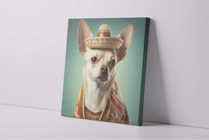 Sombrero Serenade Cream Chihuahua Wall Art Poster-Art-Chihuahua, Dog Art, Home Decor, Poster-4