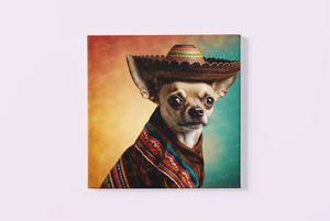 Festive Fiesta Fawn Chihuahua Wall Art Poster-Art-Chihuahua, Dog Art, Home Decor, Poster-3