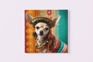 Fiesta of Colors Fawn Chihuahua Wall Art Poster-Art-Chihuahua, Dog Art, Home Decor, Poster-3