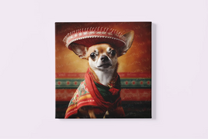 Fiesta Portrait Fawn Red Chihuahua Wall Art Poster-Art-Chihuahua, Dog Art, Home Decor, Poster-3