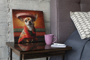 Fiesta Portrait Fawn Red Chihuahua Wall Art Poster-Art-Chihuahua, Dog Art, Home Decor, Poster-5