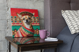 Fiesta de Fawn Red Chihuahua Wall Art Poster-Art-Chihuahua, Dog Art, Home Decor, Poster-1