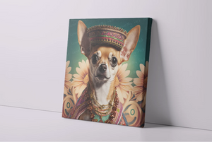 Regal Radiance Fawn Red Chihuahua Wall Art Poster-Art-Chihuahua, Dog Art, Home Decor, Poster-4
