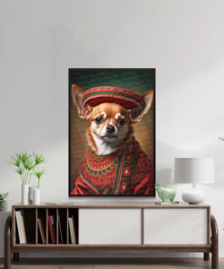 El Elegante Amigo Red Chihuahua Wall Art Poster-Art-Chihuahua, Dog Art, Dog Dad Gifts, Dog Mom Gifts, Home Decor, Poster-3