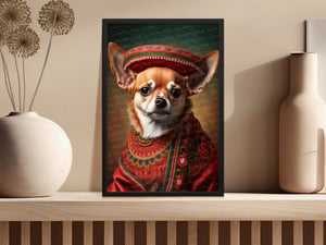 El Elegante Amigo Red Chihuahua Wall Art Poster-Art-Chihuahua, Dog Art, Dog Dad Gifts, Dog Mom Gifts, Home Decor, Poster-4