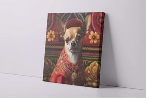 Mexican Tapestry Red Chihuahua Wall Art Poster-Art-Chihuahua, Dog Art, Home Decor, Poster-4