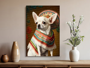 El Elegante Blanco White Chihuahua Wall Art Poster-Art-Chihuahua, Dog Art, Dog Dad Gifts, Dog Mom Gifts, Home Decor, Poster-8