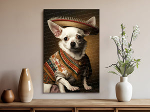 El Pequeño Blanco White Chihuahua Wall Art Poster-Art-Chihuahua, Dog Art, Dog Dad Gifts, Dog Mom Gifts, Home Decor, Poster-8