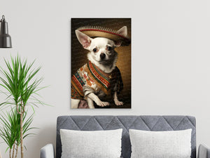 El Pequeño Blanco White Chihuahua Wall Art Poster-Art-Chihuahua, Dog Art, Dog Dad Gifts, Dog Mom Gifts, Home Decor, Poster-7