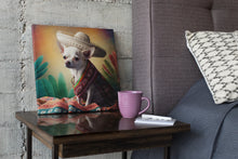 Load image into Gallery viewer, Sombrero Serenade White Chihuahua Wall Art Poster-Art-Chihuahua, Dog Art, Home Decor, Poster-1