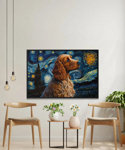 Starry Night Serenade Cocker Spaniel Wall Art Poster-Art-Cocker Spaniel, Dog Art, Dog Dad Gifts, Dog Mom Gifts, Home Decor, Poster-5