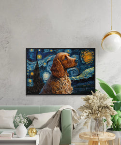Starry Night Serenade Cocker Spaniel Wall Art Poster-Art-Cocker Spaniel, Dog Art, Dog Dad Gifts, Dog Mom Gifts, Home Decor, Poster-6