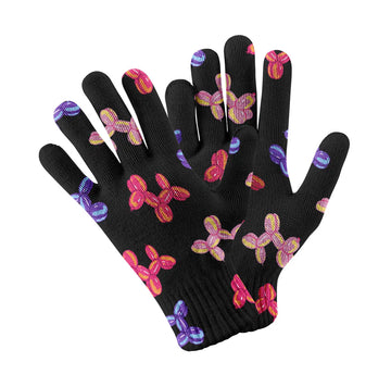 Colorful Balloon Poodles Touch Screen Gloves-Accessories-Accessories, Dog Dad Gifts, Dog Mom Gifts, Gloves-Black-5