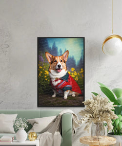 Regal Elegance Corgi Wall Art Poster-Art-Corgi, Dog Art, Dog Dad Gifts, Dog Mom Gifts, Home Decor, Poster-5