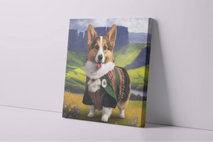 Scottish Serenade Corgi Wall Art Poster-Art-Corgi, Dog Art, Home Decor, Poster-4