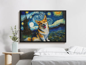 Starry Night Serenade Corgi Wall Art Poster-Art-Corgi, Dog Art, Dog Dad Gifts, Dog Mom Gifts, Home Decor, Poster-5