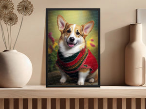 Welsh Splendor Corgi Portrait Wall Art Poster-Art-Corgi, Dog Art, Dog Dad Gifts, Dog Mom Gifts, Home Decor, Poster-3