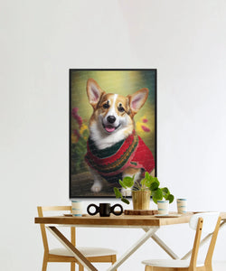 Welsh Splendor Corgi Portrait Wall Art Poster-Art-Corgi, Dog Art, Dog Dad Gifts, Dog Mom Gifts, Home Decor, Poster-6