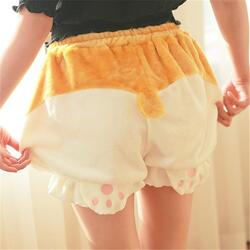 Image of a super cute Corgi themed womens shorts for Corgi dog gift lovers