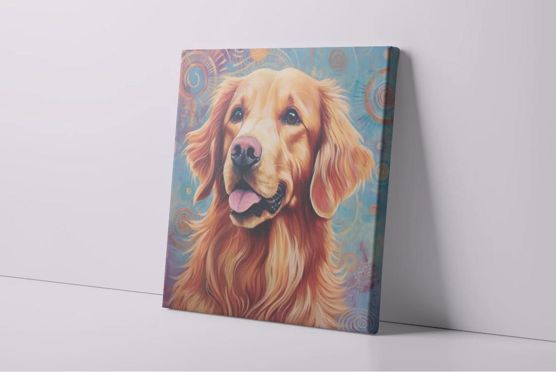 Stellar Spirit Golden Retriever Framed Wall Art Poster-Art-Dog Art, Golden Retriever, Home Decor, Poster-4
