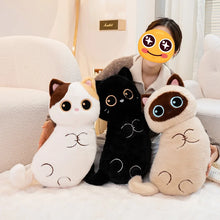 Load image into Gallery viewer, Curvy Black Cat Stuffed Animal - Dreamy-Eyes Crescent Kitty-Home Decor-Black Cat,Cat Memorial Gifts,Cats,Stuffed Animal-4