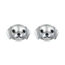 Load image into Gallery viewer, Cutest Beagle Puppy Face Sterling Silver Earrings