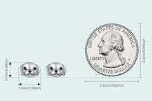 Load image into Gallery viewer, Cutest Beagle Puppy Face Sterling Silver Earrings
