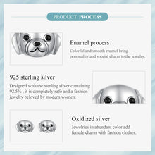 Load image into Gallery viewer, Cutest Beagle Puppy Face Sterling Silver Earrings