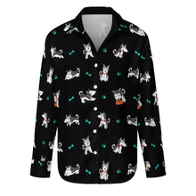 Load image into Gallery viewer, Cutest Black and White Husky Love Women's Shirt
