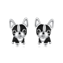 Load image into Gallery viewer, Cutest Boston Terrier Love Sterling Silver Earrings