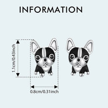 Load image into Gallery viewer, Cutest Boston Terrier Love Sterling Silver Earrings
