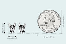 Load image into Gallery viewer, Cutest Boston Terrier Love Sterling Silver Earrings