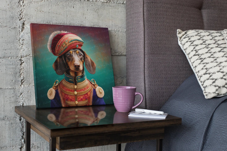 Aristocratic Paws Chocolate Dachshund Wall Art Poster-Art-Dachshund, Dog Art, Home Decor, Poster-1
