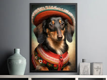 Load image into Gallery viewer, Alpine Elegance Black Tan Dachshund Wall Art Poster-Art-Dachshund, Dog Art, Dog Dad Gifts, Dog Mom Gifts, Home Decor, Poster-6