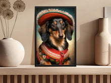 Load image into Gallery viewer, Alpine Elegance Black Tan Dachshund Wall Art Poster-Art-Dachshund, Dog Art, Dog Dad Gifts, Dog Mom Gifts, Home Decor, Poster-4