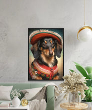 Load image into Gallery viewer, Alpine Elegance Black Tan Dachshund Wall Art Poster-Art-Dachshund, Dog Art, Dog Dad Gifts, Dog Mom Gifts, Home Decor, Poster-5