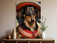 Load image into Gallery viewer, Alpine Elegance Black Tan Dachshund Wall Art Poster-Art-Dachshund, Dog Art, Dog Dad Gifts, Dog Mom Gifts, Home Decor, Poster-Framed Light Canvas-Tiny - 8x10&quot;-2