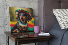 Load image into Gallery viewer, Cultural Tapestry Black Tan Dachshund Wall Art Poster-Art-Dachshund, Dog Art, Home Decor, Poster-5