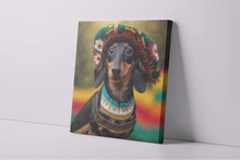 Load image into Gallery viewer, Cultural Tapestry Black Tan Dachshund Wall Art Poster-Art-Dachshund, Dog Art, Home Decor, Poster-4