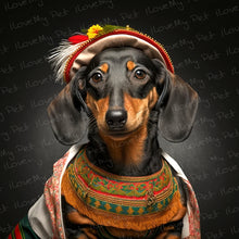 Load image into Gallery viewer, Regal Elegance Black Tan Dachshund Wall Art Posters - 2 Designs-Art-Dachshund, Dog Art, Home Decor, Poster-1