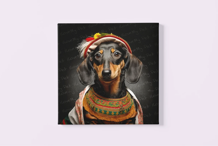 Regal Elegance Black Tan Dachshund Wall Art Posters - 2 Designs-Art-Dachshund, Dog Art, Home Decor, Poster-3