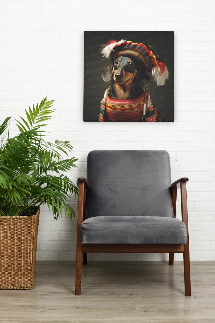 Regal Elegance Black Tan Dachshund Wall Art Posters - 2 Designs-Art-Dachshund, Dog Art, Home Decor, Poster-14