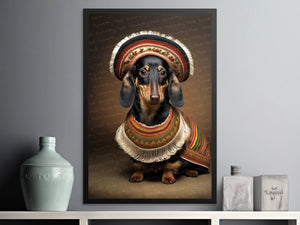 Traditional Tapestry Black Tan Dachshund Wall Art Poster-Art-Dachshund, Dog Art, Dog Dad Gifts, Dog Mom Gifts, Home Decor, Poster-2